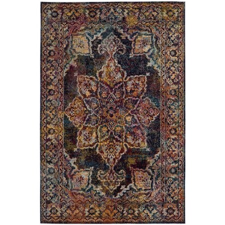 Safavieh Crystal Power Loomed Rectangle Area Rug Navy & Light Blue - 6 ft.-7 in. x 9 ft.-2 in. CRS513H-6